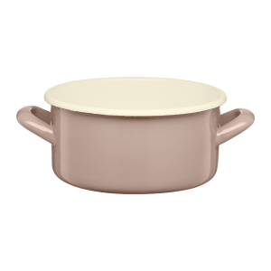 Rondel emaliowany gładki GORDON 16cm jasny róż